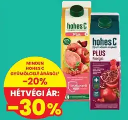 Spar Hohes C gyümölcslé ajánlat