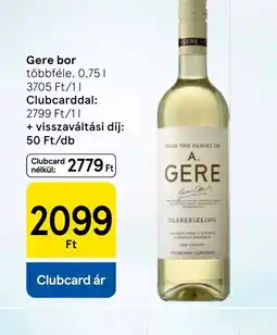 Tesco GERE bor ajánlat