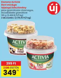 Spar Danone Activia Rost mix&go tejalapú készítmény ajánlat
