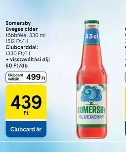 Tesco Somersby Üveges cider ajánlat