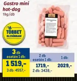 Metro Gastro mini hot-dog ajánlat