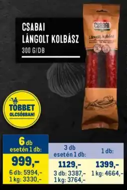 Metro Csabai langolt kolbasz ajánlat