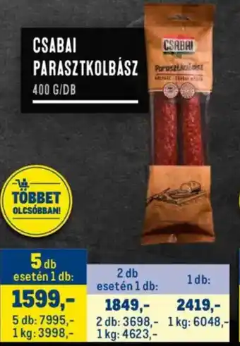 Metro Csabai parasztkolbasz ajánlat
