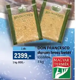 Metro DON FRANCESCO durum leves betét ajánlat