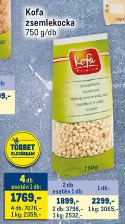 Metro Kofa zsemlekocka ajánlat