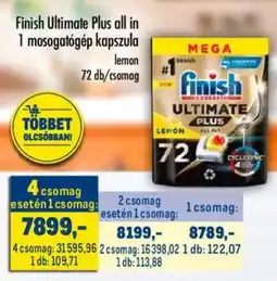 Metro Finish Ultimate Plus all in 1 mosogatógép kapszula ajánlat