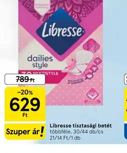 Tesco Libresse tisztasági betét ajánlat
