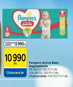 Tesco Pampers Active Baby bugyipelenka ajánlat