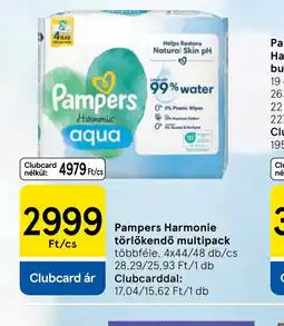 Tesco Pampers Harmonie törlőkendő ajánlat
