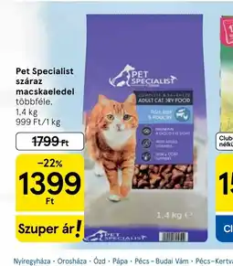 Tesco Pet Specialist száraz macskaeledel ajánlat
