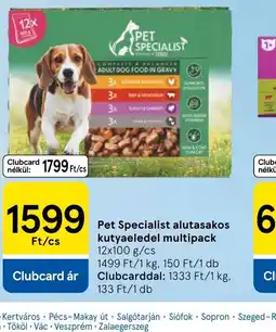 Tesco Pet Specialist kutyaeledel multipack ajánlat