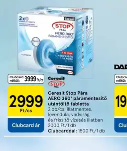Tesco Ceresit Stop Pára AERO 360 2 az 1-ben tabletta ajánlat