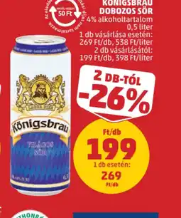 PENNY KÖNIGSBRAU DOBOZOS SÖR ajánlat