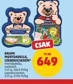 PENNY BRUMI MORTADELLA, SZENDVICSKRÉM ajánlat