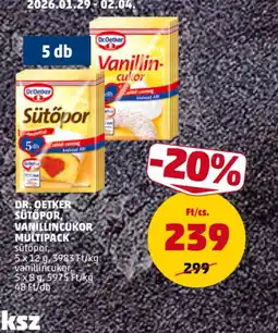 PENNY DR. OETKER SÜTŐPOR, VANILLINCUKOR ajánlat