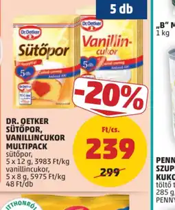 PENNY DR. OETKER SÜTŐPOR, VANILLINCUKOR ajánlat