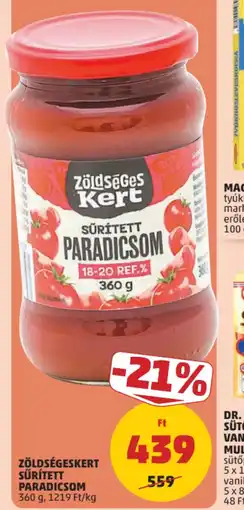 PENNY ZÖLDSÉGESKERT SŰRÍTETT PARADICSOM ajánlat