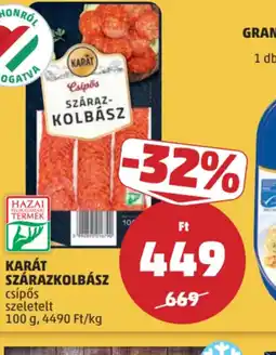 PENNY KARÁT SZÁRAZKOLBÁSZ ajánlat