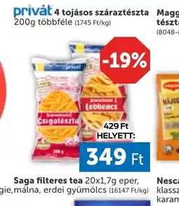 PRIVÁT privát 4 tojásos száraztészta ajánlat