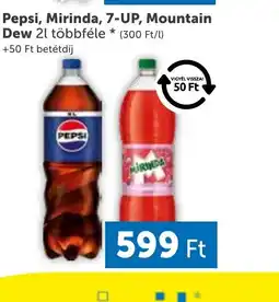 PRIVÁT Pepsi, Mirinda, 7-UP, Mountain Dew üdítőital ajánlat