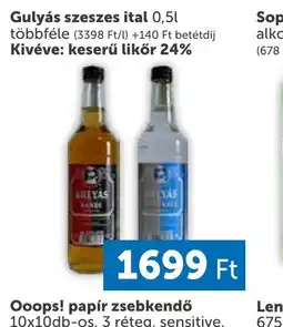 PRIVÁT Gulyás szeszes ital ajánlat