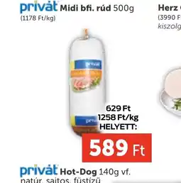 PRIVÁT privát Midi bfi. rúd ajánlat