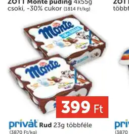 PRIVÁT ZOTT Monte puding ajánlat