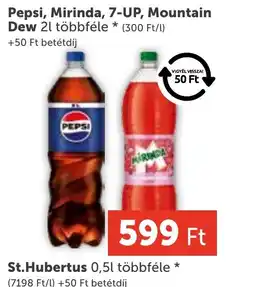 PRIVÁT Pepsi, Mirinda, 7-UP, Mountain Dew üdítő ajánlat