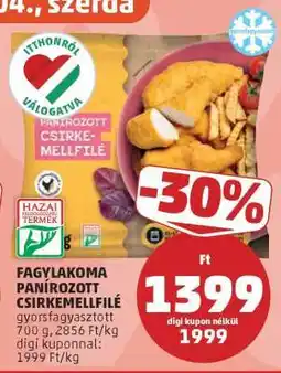 PENNY Fagylakoma Panírozott Csirkemellfilé ajánlat