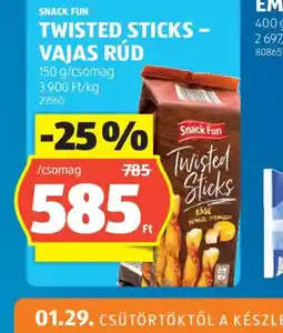 ALDI SNACK FUN TWISTED STICKS ajánlat