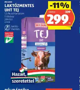 ALDI MILSANI LAKTZMENTES UHT TEJ ajánlat