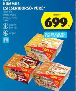 ALDI RIBELLA HUMMUS CSICSÉRIBORS-PÜRÉ ajánlat