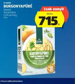 ALDI LE GUSTO BURGONYAPÜRÉ ajánlat