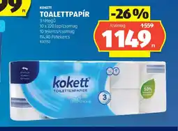 ALDI KOKETT TOALETTPAPÍR ajánlat