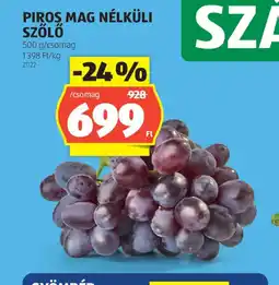 ALDI PIROS MAG NÉLKÜLI SZŐLŐ ajánlat