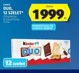 ALDI Kinder DUO, 12 szelet ajánlat
