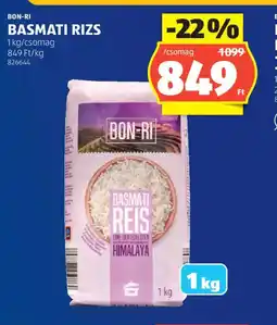 ALDI BON-RI BASMATI RIZS ajánlat