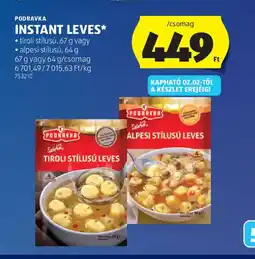 ALDI PODRAVKA INSTANT LEVES ajánlat