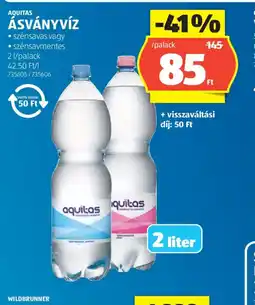 ALDI AQUITAS ÁSVÁNYVÍZ ajánlat