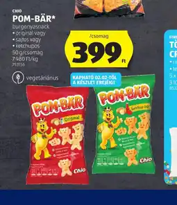 ALDI CHIO POM-BÄR burgonyasnack ajánlat
