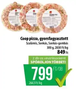 Coop Coop pizza, gyorsfagyasztott ajánlat