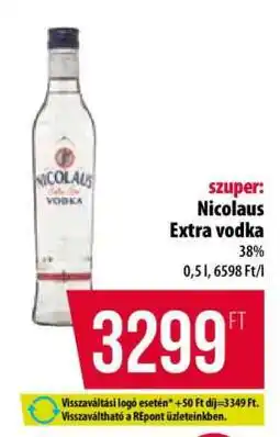 Coop Nicolaus Extra Vodka ajánlat