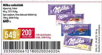 Coop MILKA Csokoládé ajánlat