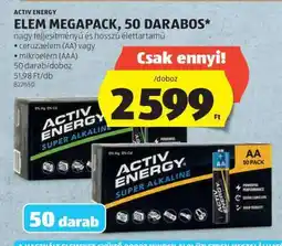 ALDI ACTIV ENERGY ELEM MEGAPACK, 50 DARABOS ajánlat