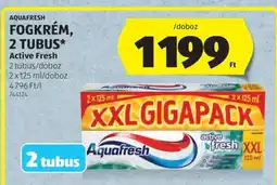 ALDI Aquafresh Fogkrém, 2 Tubus ajánlat