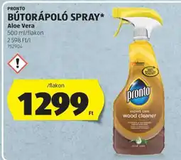 ALDI PRONTO BÚTORÁPOLÓ SPRAY Aloe Vera ajánlat