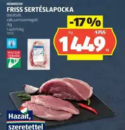 ALDI Friss sertéslapocka ajánlat