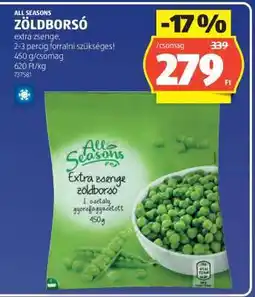 ALDI ALL SEASONS ZÖLDBORSÓ ajánlat