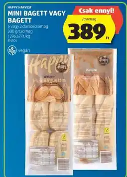 ALDI HAPPY HARVEST MINI BAGETT VAGY BAGETT ajánlat