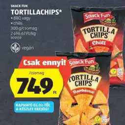 ALDI SNACK FUN TORTILLACHIPS ajánlat
